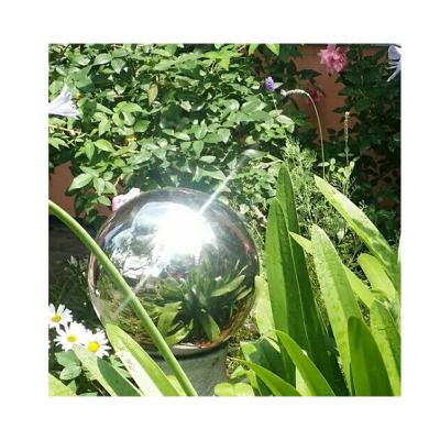 China Large Decorations Mirror Globe Stainless Steel Sculpture Cavity Fencing Balls Decoration Stainless Steel Ball for sale