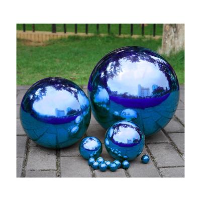 China Colorful Decorations Stainless Steel Sculpture Sphere Cavity Fencing Ball Decoration Stainless Steel Ball for sale