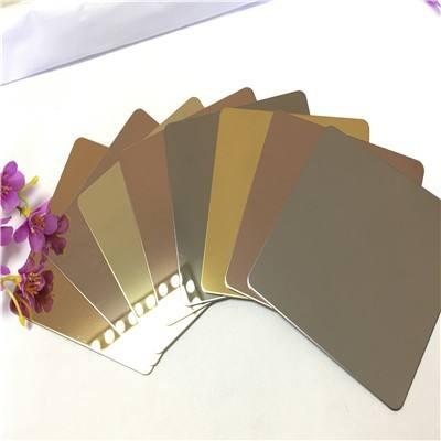 China Hot Selling Super Mirror 304 Finish Stainless Steel Leaf Decoration Stainless Plate 1000*2000mm for sale