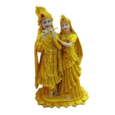 China Hindu Goddess Radha and Krishna Buddha India Resin Figurine God Statue for sale