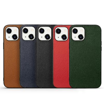 China High Quality Shockproof Genuine Leather Phone Case TPU Back Cover For iPhone 13 pro max mini 13 cell phone case for sale