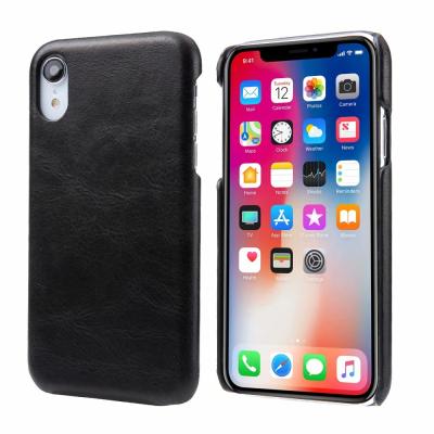 China Premium Genuine Leather Thin Back Cover Slim Back Cover For iPhone XR Mobile Phone Case for sale