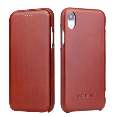 China Flip Leather Case With Sleep/Wake Function New Arrival Slim Fit Radio Support Filling Cover For iPhone XR Flip Leather Caes for sale