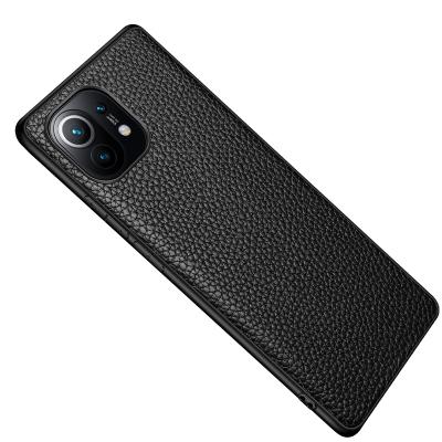 China LOW MOQ Real Cowhide Leather Full Cover Leather Case For Xiaomi MI 11 Pro TPU Case Full Cover for sale