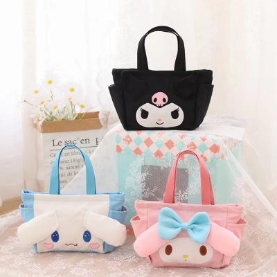 China Sanrio Cartoon Kuromi Handbags Plush Sanrio Bag Cute Kawaii Melody and Kuromi Plush Toy My Soft Melody Bags Kuromi Handbags for sale