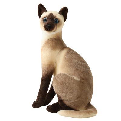 China 3d Simulation Cat Plush Toy Lying Posture Cat Ornaments Gift Pet Toys Hot Selling Plush Ornaments Catching Machine Doll for sale