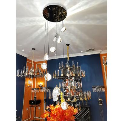 China Modern Light Luxury Modern Living Room Single Sofa Pendant Lamp for sale