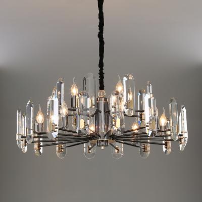 China Best Modern Hotel Crystal Chandeliers Decorative Chain Hanging Lights New Model 8 for sale