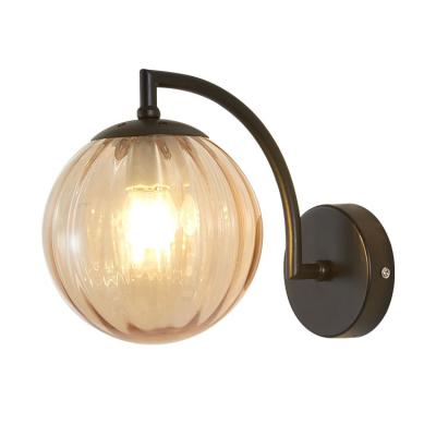 China Simple And Natural Style Modern Vintage Brass Lantern Light Black Hanging Wall Lamp for sale