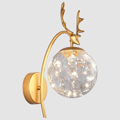 China Modern Gold Wall Sconce Brass Light Fixture Modern For Living Room Bedroom Aisle Hallway Bedside LED Backwall Lamp for sale