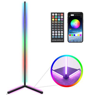 China Amazon Postmodern Hot Selling Floor Lamps Recognition RGB Corner Standing Rhythm Led TV Lamp Ignition Music Ambient Lights for sale