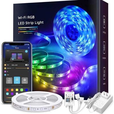 China Outdoor Connection Various Wireless Dream Color Control WiFi Light Waterproof Smart Led Strip Light for sale