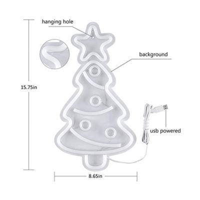 China LED Modeling LED Light Backboard Lights Christmas Tree Modeling Holiday Decoration Custom Neon Sign Led Neon Lamps for sale