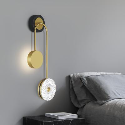 China Dimmable Nordic Modern LED Wall Light Strips Decorative Lamp Glass Crystal Wall Lamp For Bedroom Living Room for sale