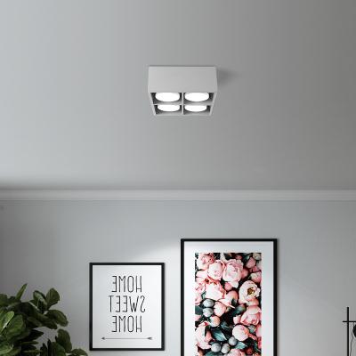 China Modern Minimalist Modern Living Room Bedroom Dining Aisle 4 Heads Adjust LED Ceiling Spotlight Down Light for sale