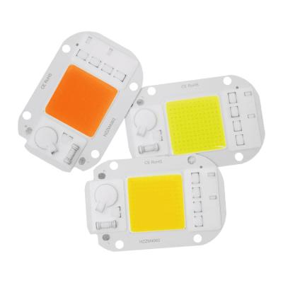 China Floodlights/grow light/foold light F6040 led 50W AC 220V 230V 240V indoor plant PPFD high warm white spectrum pink DIY full grow light 20W 30W 50W COB DOB LED chip for sale