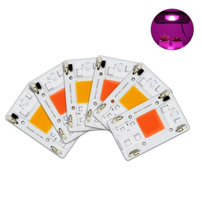 China Spotlights/grow light/foold light no need driver Solderless Smart IC chip AC COB grow light chip 110V 120V 130V 80W 380nm~780nm led cob full spectrum DOB chip for sale