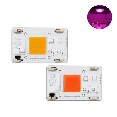 China Spotlights/Grow Light/Foold Lights Four Solderless Connectors IP65 Smart IC Chip DOB Driverless No Need Driver DIY Color Full Spectrum Grow Light COB Led Chip Led for sale