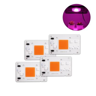 China Spotlights / Grow Light / Foold Light AC Driverless COB Led Chip Board AC120V 80W No Need Driver For DIY Grow Light Full Spectrum 380nm-780nm Plant Seedling Flower for sale