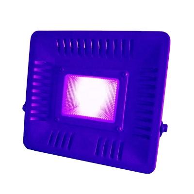 China No Stage Violet Light IP65 395-400nm Plug/EU/US/BS/AU/CN Plug/EU/US/BS/AU/CN 50W UVA Wavelength Waterproof UVA Flood Light For Indoor Outdoor Bar holiday party disco for sale