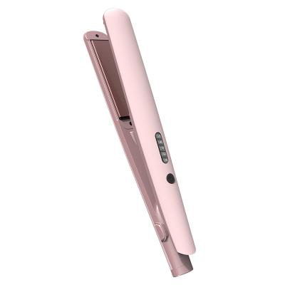 China Hotel USB Rechargeable Ceramic Professional Flat Hair Straightener Small Portable Mini Hair Straightener 2 in 1 Hair Straightener for sale