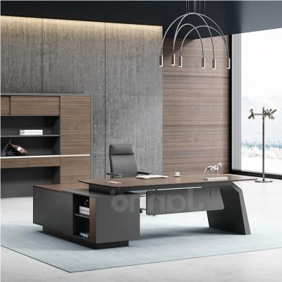 China Modern Convertible Chair Luxury Manager Desk For Office Furniture L Shaped Design for sale