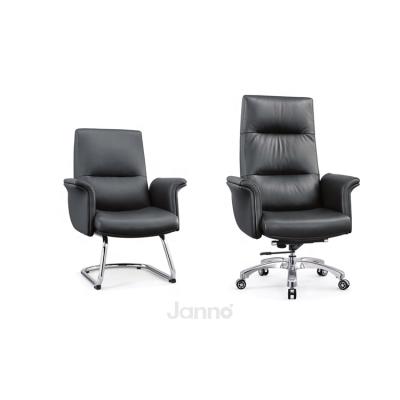 China Wholesale High Quality Modern Luxury Black Leather PU Executive Office Rotation Adjustable Ergonomic Chairs for sale