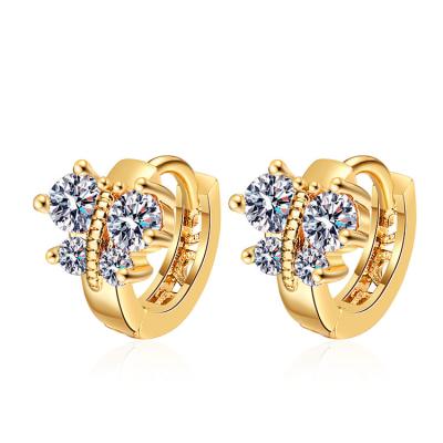 China HD Best Seller FASHIONABLE Chic Butterfly Jewelry Ear Huggies 18k Gold Plated Brass Huggie Earrings For Mother & Women &Girls for sale