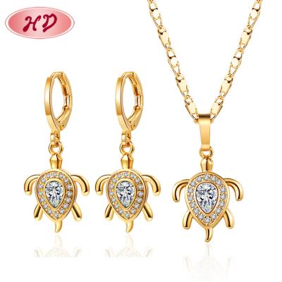 China HOT Design Jewelry FASHIONABLE HD Design Turtle Animals Special Pendant With D.C.A. CZ 18k Plated Fashion Jewelry Sets for sale