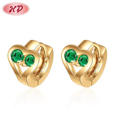 China TRENDY custom made special small earrings for piercing lobe huggie earrings 18 carat gold above brass in stock for wholesale for sale