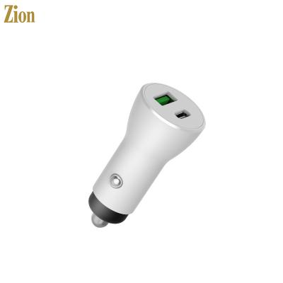 China Dual Port Car Charger 12V 24V Palladium Usb Dual USB Car Charger Socket Electric Car Quick Fast Charger with PD Port for sale