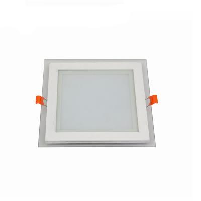 China Modern Ultra Thin Die Casting Led Panel Light Round Shape 6w 12w Square Glass Led Down Light 6500K 4500K for sale