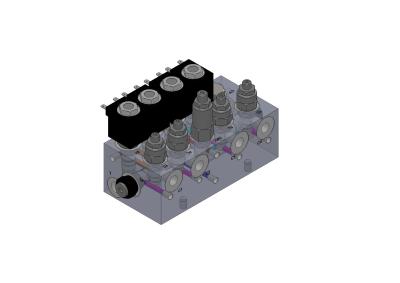 China Hydraulic Lift Cylinder Hydraulic Manifold Block With Solenoid Cartridge Valves for sale