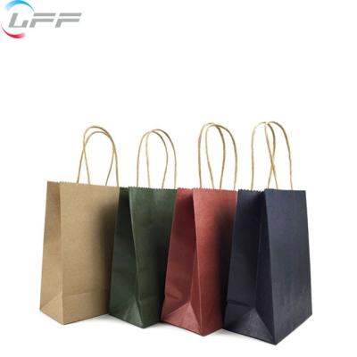 China Recyclable Personalized Food Packaging Kraft Paper Bag Customized Recyclable Offset Printing OEM Service Is Acceptable Flexiloop Handle LFF for sale