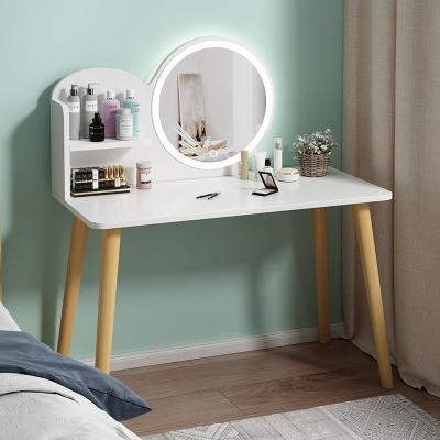 China Wholesale Factory Storage Dressing Table With Simple Type Makeup Mirror Bedroom Furniture Dresser Table for sale