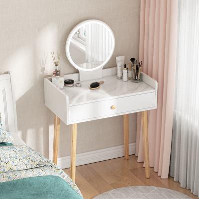 China Modern White Wooden Storage Girl's Room Vanity Dresser Dresser Dresser With One Drawer Makeup Table With Mirror for sale