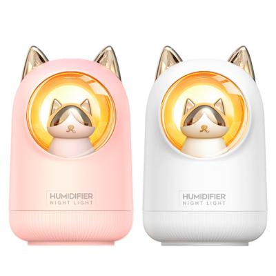 China Smell New Mini Pet Kitten Kid Air Cute Smart Humidifier Small Comfortable Portable Household Humidifier 300ml for sale