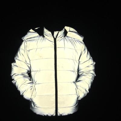 China S-3XL Anti-wrinkle Winter Designer Glow In The Dark Reflective Gray Bomber Jacket Women 2021 for sale