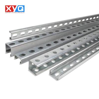 China Support 41*41 Three-way punching strut channel c channel hot dip galvanized steel channel  HDG unistrut Unicanal for sale