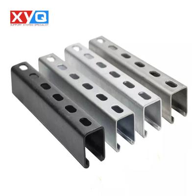 China Support 41*41 punching strut channel c channel HDG galvanized steel channel  unistrut Unicanal canal de puntal for sale