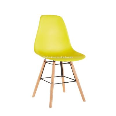 China Contemporary Modern Design Cheapest Used Wholesale Yellow Plastic Restaurant Dining Chair for sale