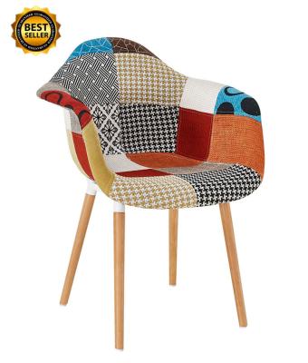 China Modern contemporary cheap comfortable design living room fabric patchwork armchair for sale for sale