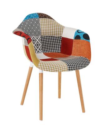 China Modern contemporary cheap comfortable design living room fabric patchwork armchair for sale for sale