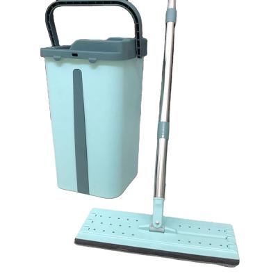 China Durable Flat Easy Wring Metal Broom Hand Flo Wringer Plastic Bucket And Squeeze Bucket for sale