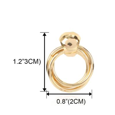 China 2021 New Alloy Fashionable Women Statement Gold Stud Small Silver Plated Geometric Earrings for sale