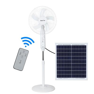 China With new 16 inch solar fan floor stand solar fan remote control low noise strong wind low noise for sale