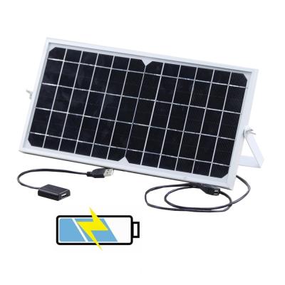 China Portable Solar Home System Dual Mini Solar Panel IP65 5V USB 8W Solar Panel Phone Outdoor Waterproof Charger for sale