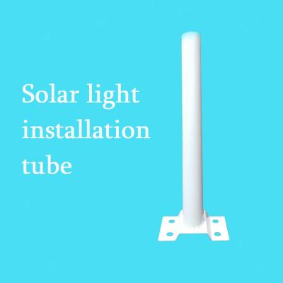 China Fixed On Wall High Quality White Painted Bracket Mounting Arm Wall Bracket Pole Tube For Solar Street Light for sale