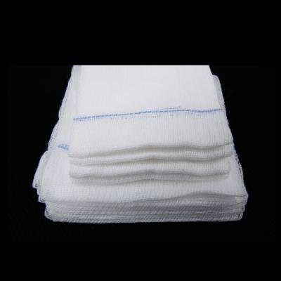 China Custom Non Sterile 100% Cotton Gauze Absorbent White Or Blue 8ply Swab en venta