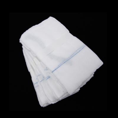 China With or Without Cotton Loop Gauze Lap Pad Sponge White Abdominal Surgical Dressing Pad (Blue Loop) for sale